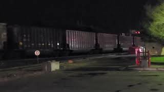 2 coal trains merged into 1 long train  bnsf in Dalhart Tx  with 8 locomotive