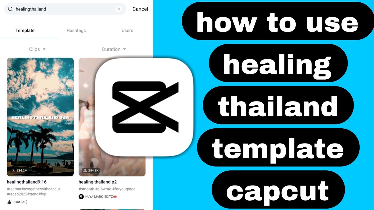how to use healing thailand template capcut YouTube