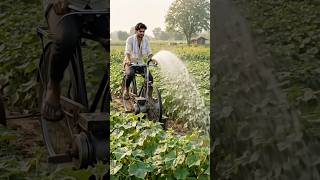 😱 Genius Bicycle Irrigation Machine Watering Crops | Smart Farming Hack #shorts