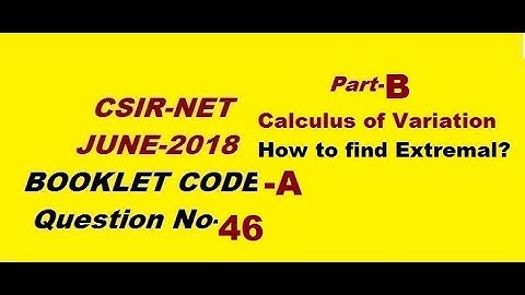 COV|CSIR NET Maths June 2018||Booklet A Ques 46