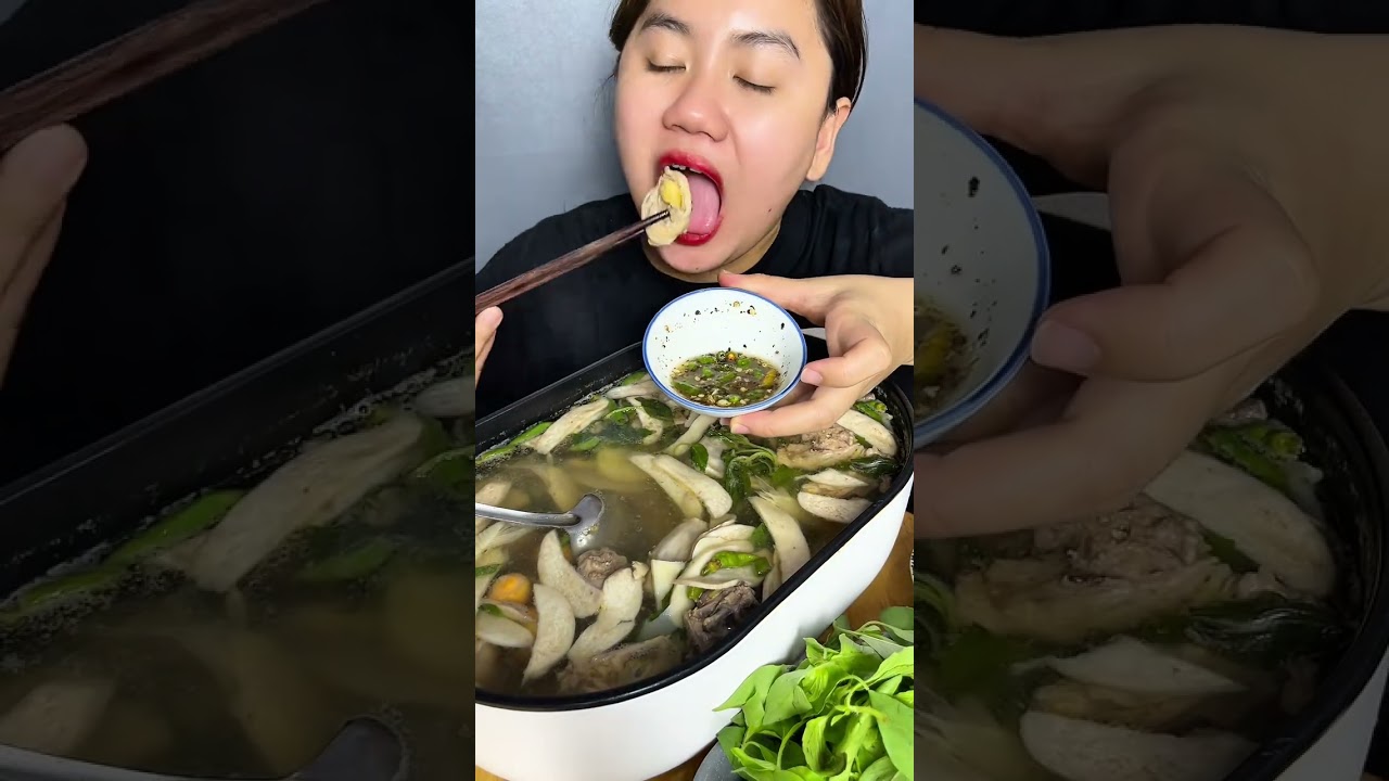 Lẩu gà lá é #mukbang #laugalae #sangansang #food
