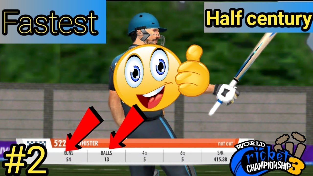 WCC3 MY CAREER MODE FASTEST HALF CENTURY | WCC3 FASTEST CENTURY | WCC3 CRICKET CENTURY|#2 MATCH||