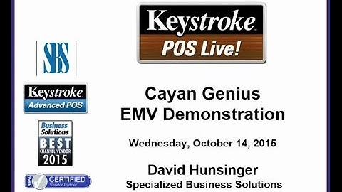 Keystroke Live! 10/14/15 - Cayan Genius EMV Demonstration
