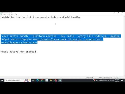 Unable to load script from assets index.android.bundle react native solved