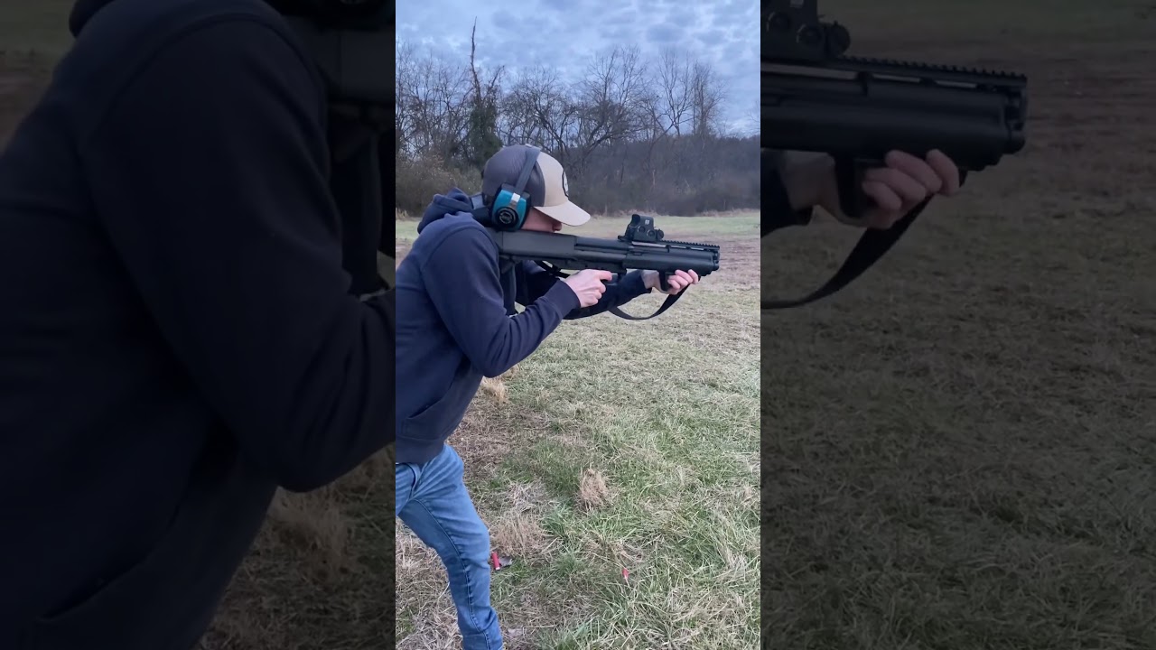 Shooting flames at the range today with my KSG 12