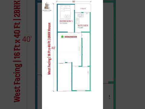 Video 16 Feet By 40 Feet House Plan | Best 2 BHK Home Design | 16x40 Ghar Ka Naksha | #vastuplannersagar - youtube