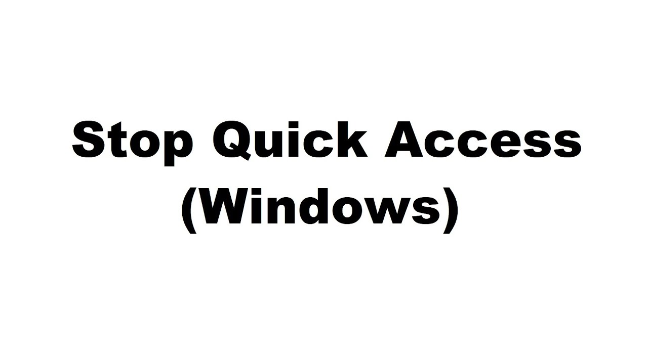 Остановите функцию добавления файлов и папок в режиме быстрого доступа.