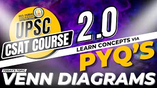 CSAT Course 2.0 | Class - 19 | Venn Diagrams | Learn Concepts via PYQ's | Ms. T. Divya