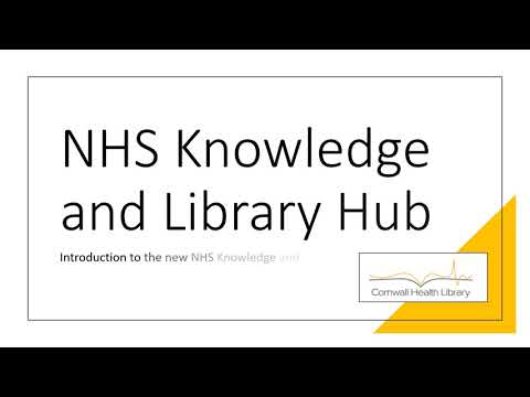 NHS Knowledge and Library Hub Introduction