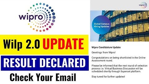Wipro WILP 2.0 Assessment Result Out | Greetings From Wipro Candidature Update 2022
