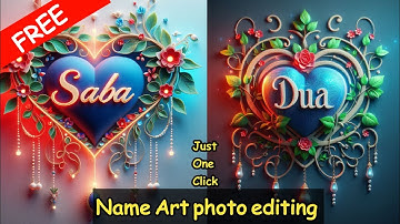 TikTok Viral Trending Heart ❤ name art Ai photo editing | bing image creator tutorial | ai bing