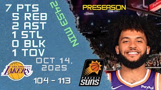 アイザイア・リバース選手のフルハイローライト対レイカーズ 2025年10月14日 NBAプレシーズンゲーム