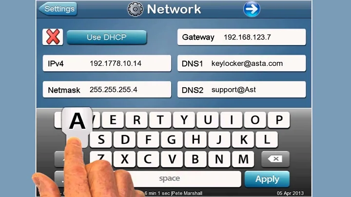 Example of touch-screen user interface