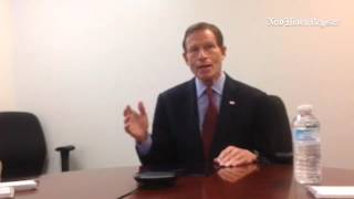 U.S. Sen. Richard Blumenthal, D-Conn., speaks to the New Haven Register Editorial Board about threat