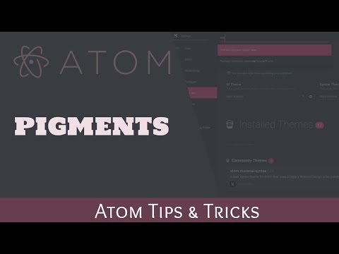#04 - Atom text editor Pigments (خاصة بالألوان في ملفات التنسيق)