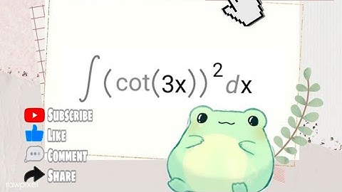 integral of cot^2 3xdx