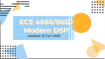 Digital Signal Processing Lecture 12 Fall 2025