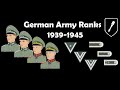 German Army Ranks 1939-1945