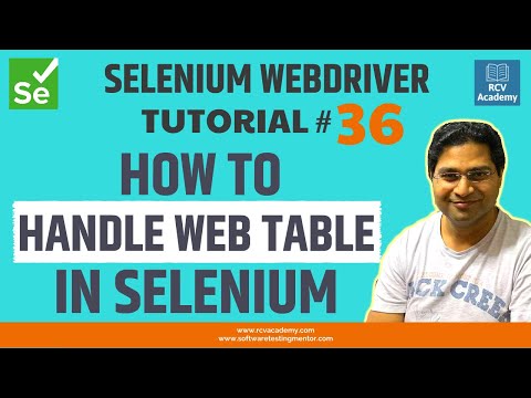 Selenium WebDriver Tutorial #36 - How to Handle Web Table in Selenium