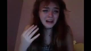 lady crying meme template| girl crying in video call Template