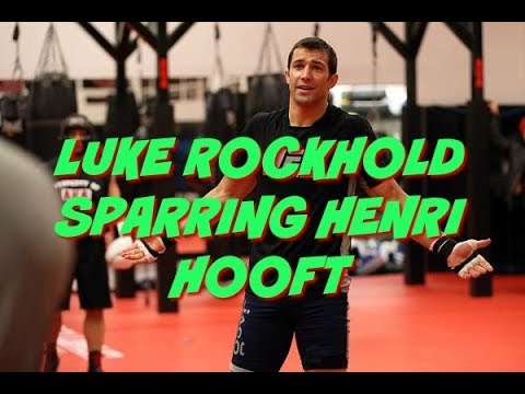 UFC FIGHTER Luke Rockhold sparring Henri Hooft