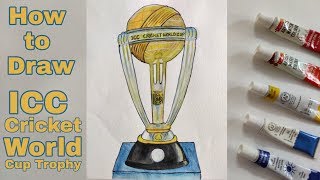 How to Draw #ICCWorldCup2019 Trophy | Drawing | Art for kids | by Sagar sharma arts screenshot 2