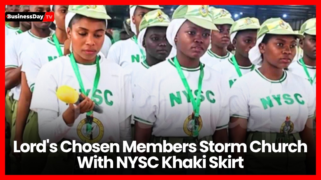 Lord's Chosen Members Storm Church With NYSC Customised Khaki Skirt