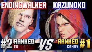 SF6 ▰ ENDINGWALKER (#2 Ranked Ed) vs KAZUNOKO (#1 Ranked Cammy) ▰ High Level Gameplay