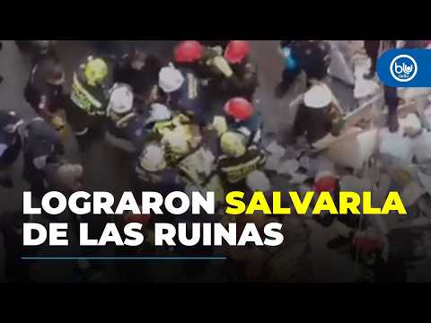 This was the heroic rescue of a woman trapped in a building affected by the earthquake in Pereira