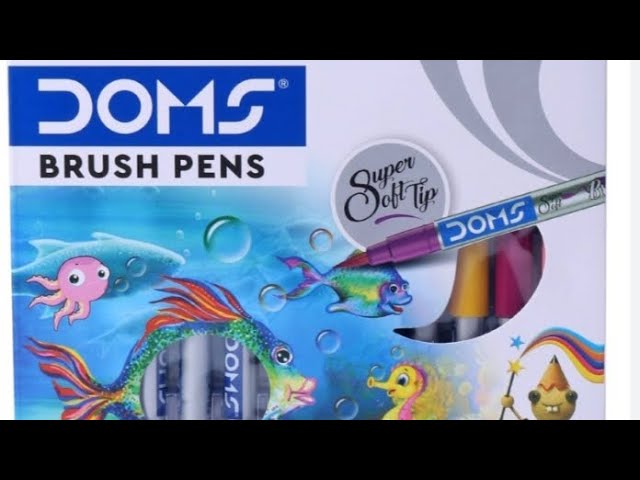 Unboxing Doms Brush Pens color 14 shades #Best Brush pens #Doms