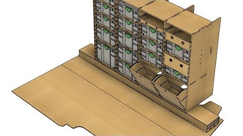 Wooden van racking unit assembly, wheel arch (Custom Solutions)