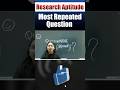 Research aptitude most repeated question #visionjrf #paper1 #ugcnet2025 #sarojmaam #shorts