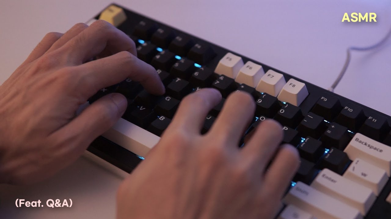 [ASMR] 아콘 FX2 키보드 풀윤활 크림축 타건 (+ Q&A)