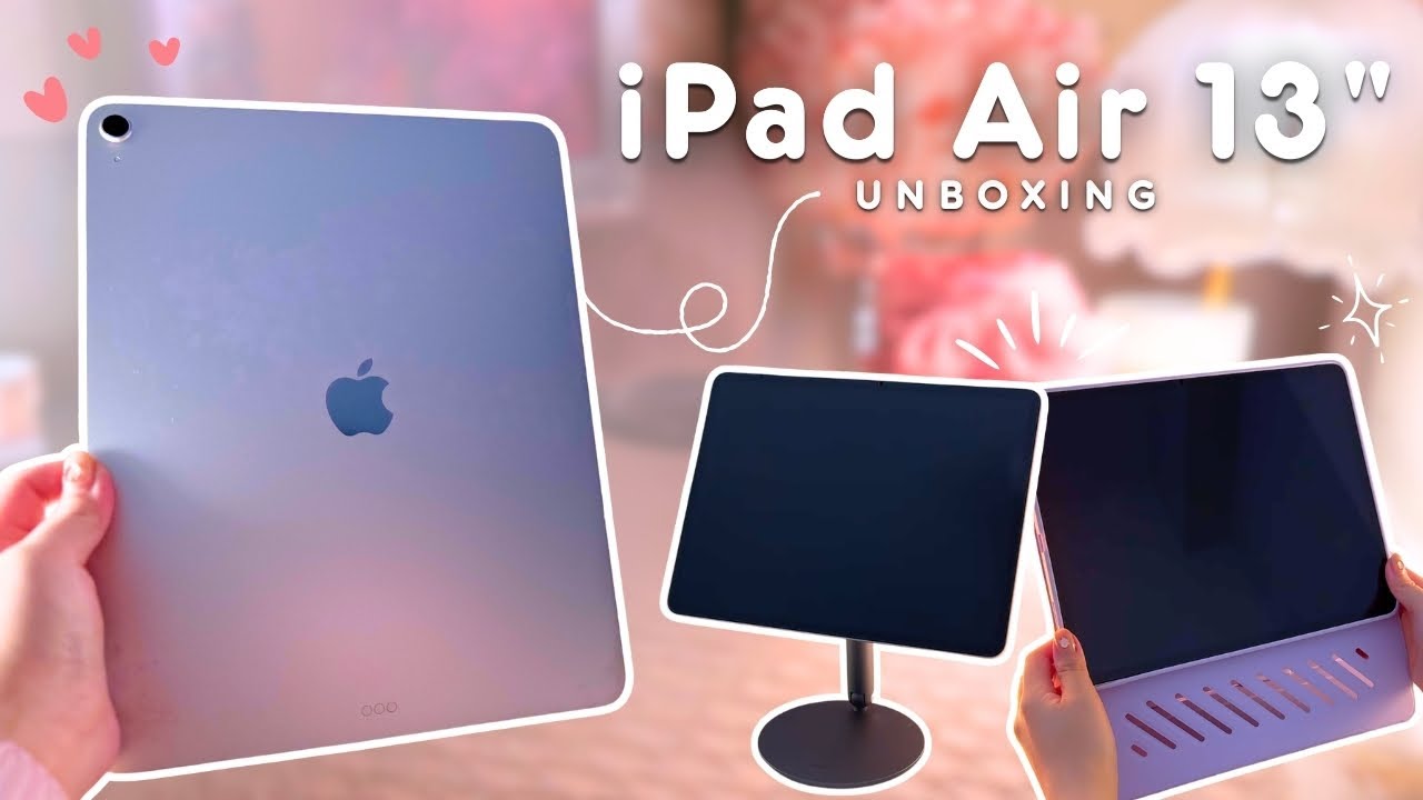 M3 iPad Air 13” Starlight Aesthetic Unboxing ✨ Apple Pencil Pro