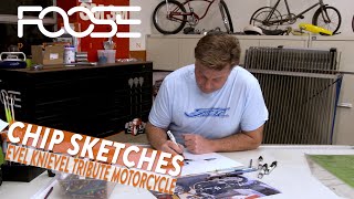 Chip Sketches Evel Knievel Tribute Motorcycle! @theofficialmotormania by Foose Design 15,946 views 3 months ago 9 minutes, 28 seconds