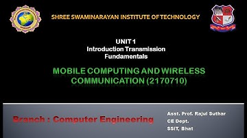 Introduction of Mobile Communication | Sem 7 CE # MCWC # PROF. RAJUL SUTHAR # GTU