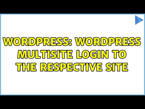 Wordpress: WordPress MultiSite login to the respective site