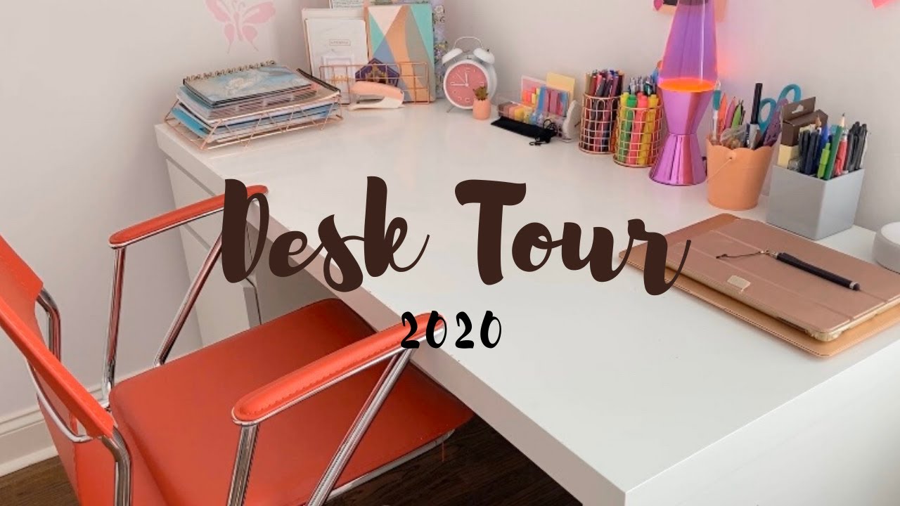 Desk Tour (2020) + Organization Tips | studious