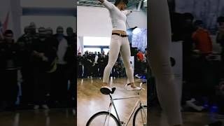 This Lady Just Redefined Bike Skills (Prepare To Be Amazed!) #Shorts #Bicycle