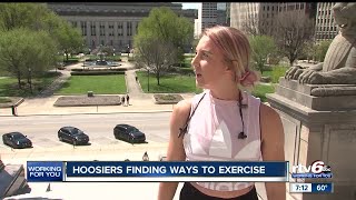 Hoosiers finding ways to exercise