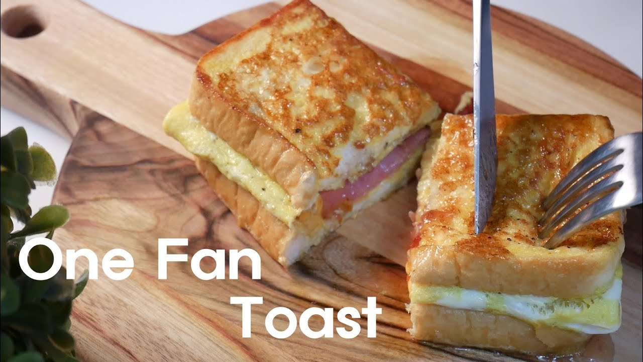 [ENG]초간단 원팬토스트 만들기/아이간식으로 최고! | How to make one pan egg toast