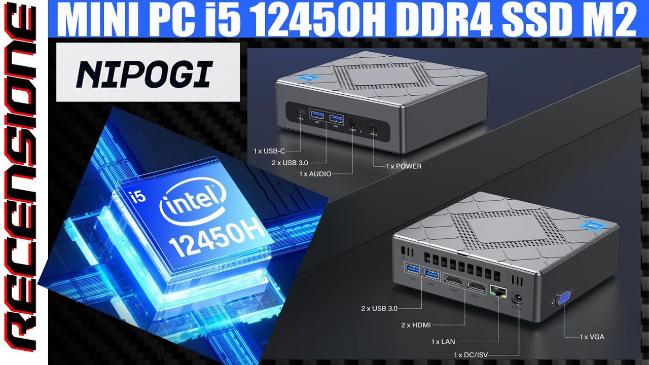 Not so mini REVIEW NiPoGi Intel Core i5-12450H 512GB M2 DDR4 Windows 11 