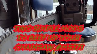 DUAL PORTING STIHL MS271 MUFFLER + A SECOND MOD TO INCREASE THIS SAWS POWER
