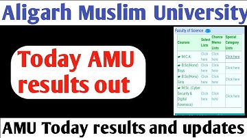 AMU today entrance result out 2022 AMU results 2022