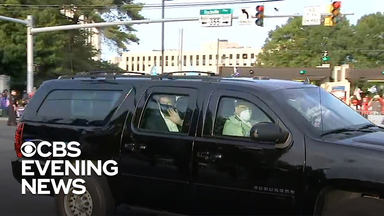 Trump surprises supporters outside Walter Reed Medical Center