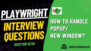 Question #16: How to Handle Popups and Windows in Playwright? | Playwright Interview Q&A Series