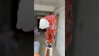 Garnet with Albite | #minerals |  #crystal | #quartz | #stone | #gemstones | #khushallgems | #gems
