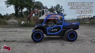 Auto wywrotka na akumulator Farmer Truck UTV Racing 24V dla dzieci
