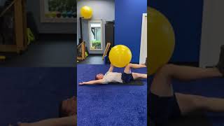 physio ball assisted dead bug