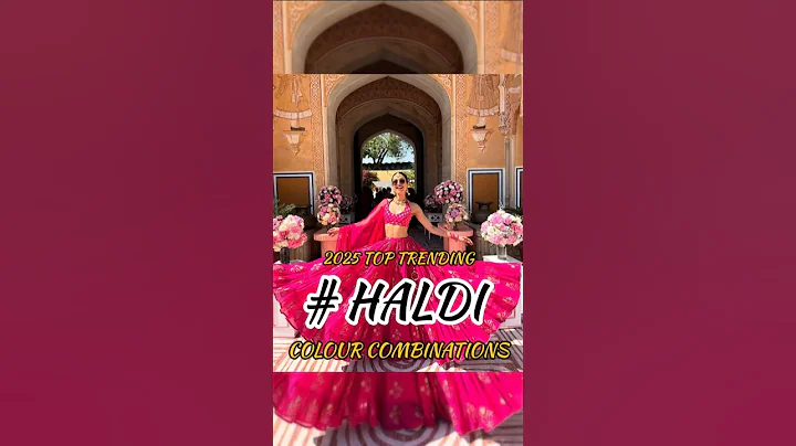 2025 TOP TRENDING HALDI OUTFIT COLOUR COMBINATION #haldi #wedding #colourcombination #shorts